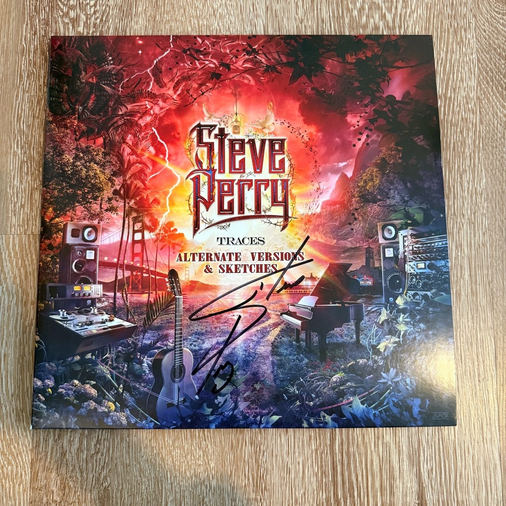 Steve Perry SIGNED Traces alternate versions and sketches blue vinyl